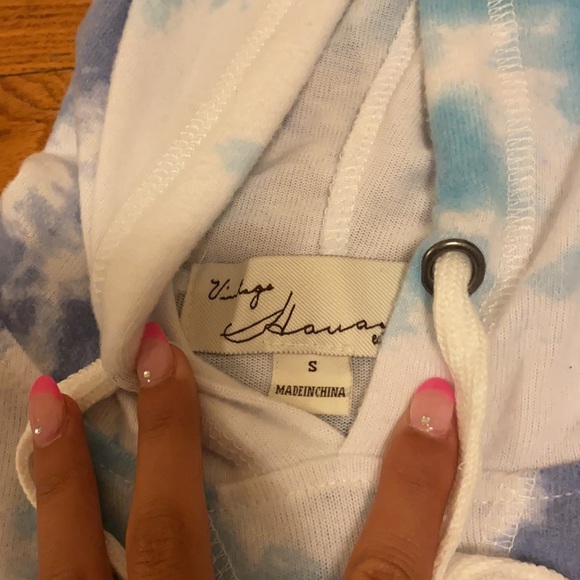 Vintage Havana Blue Tie Dye Long Sleeve - Picture 2 of 2